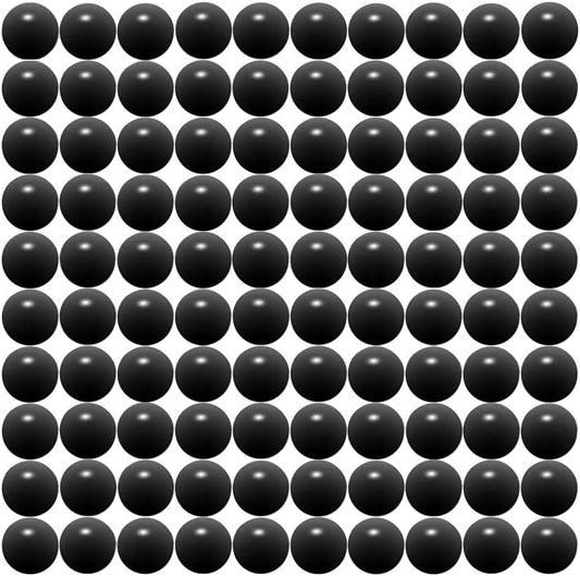 Seamless 68 Cal Paintballs Jawbreaker Solid Balls - Self Defense Nylon, Less Lethal Practice Paintballs .68 Caliber - Black (100 Count) 3.5 Gram