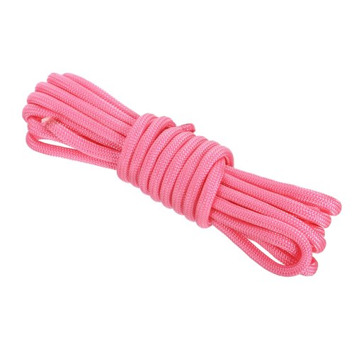 Rebower 550 Paracord Rope 10ft, 4mm Thin Paracord Nylon Cord 7-Strand Core [for Tent Camping Outdoor Gear] - Fluorescent Pink