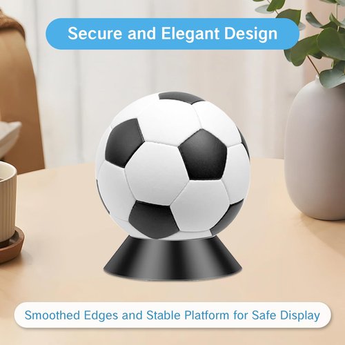 YAFIYGI 3 Pcs Ball Holder Stand for Displaying Memorabilia Basketball Football Volleyball Soccer Baseball Softball and Bowling Durable Base Stands for Exercise and Medicine Balls(4.2 Inch)