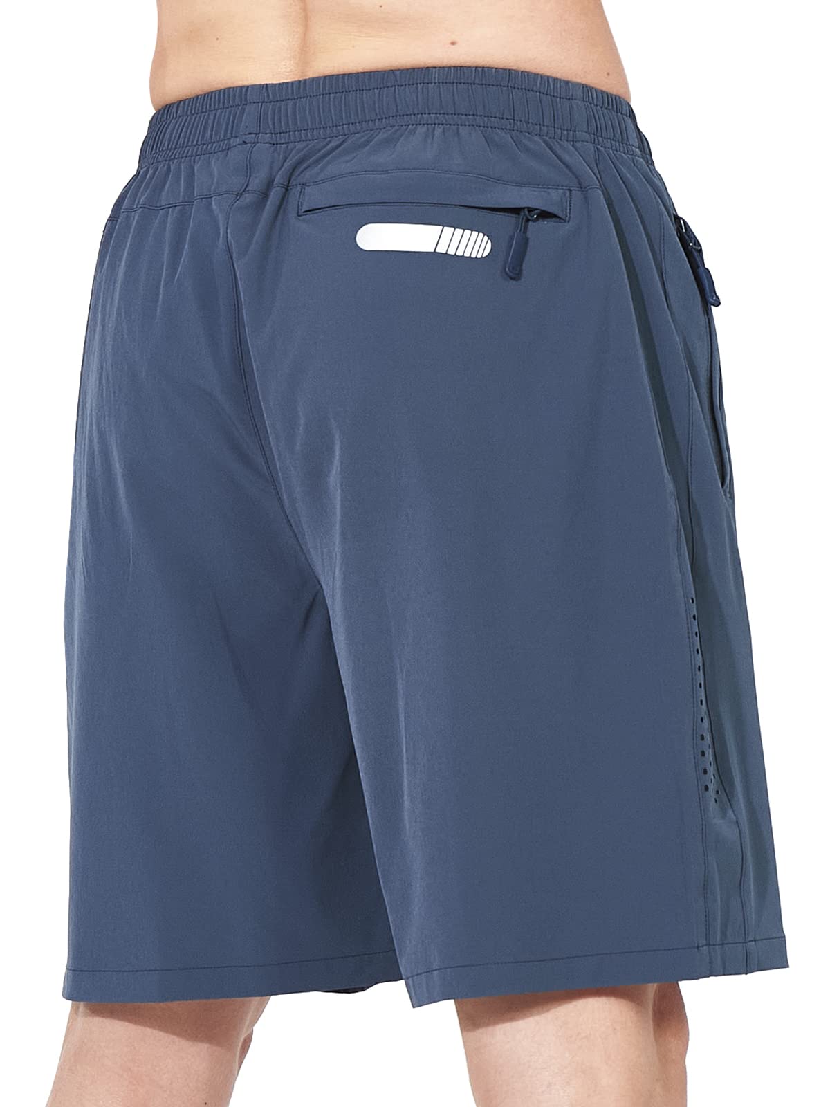 NORTHYARD Men's Athletic Running Shorts Gym Workout 7"/9"/5" Quick Dry Lightweight Sports Basketball Tennis 3 Zipper Pockets FEDERALBLUE 2XL
