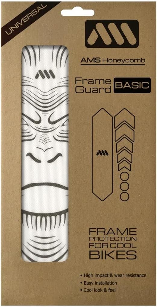 All Mountain Style Bike Frame Protector Universal Fit - 9-Piece Set for Down Tube, Chainstay, Cable Wear, High-Impact Honeycomb PVC to Protect Your Bike from Scratches, Chips and Dings