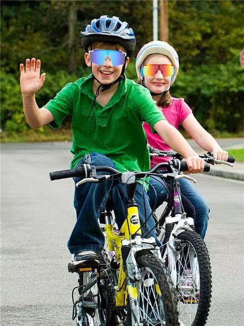 HIYAPATY Kids Sunglasses Youth Baseball Glasses UV400 Teens Sports Cycling Shades Lightweight Frame TR90 For Boys Girls