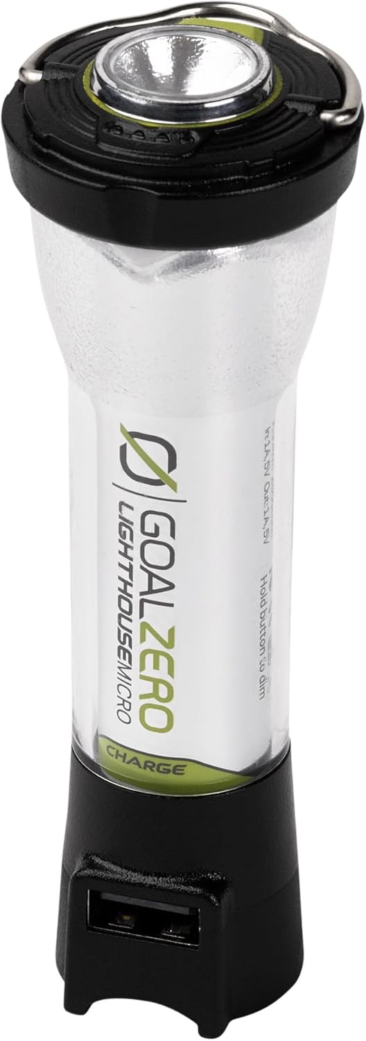 Goal Zero Lighthouse Micro Charge Flashlight, USB Rechargeable Flashlight for Car and Emergency Use
