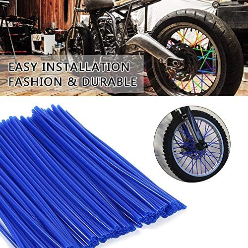 36 pcs Wheel Rim Spoke Covers, Keenso Motocross Rims Off Road Guard Wraps Kit Motorcycle Covers Wrap Decor Protector For Universal Motocross Dirt Bike(Green)