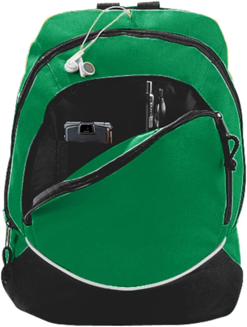 Tri-Color Large Backpack for Sports & Travel - Purple/Black/White by Augusta Sportswear