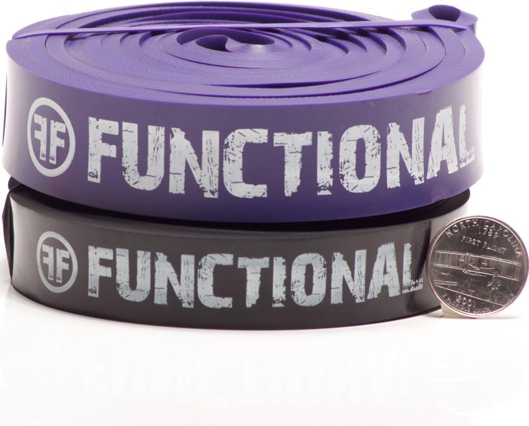 Pull Up Assist Bands Set by Functional Fitness. Heavy Duty Resistance and Assistance Training Band