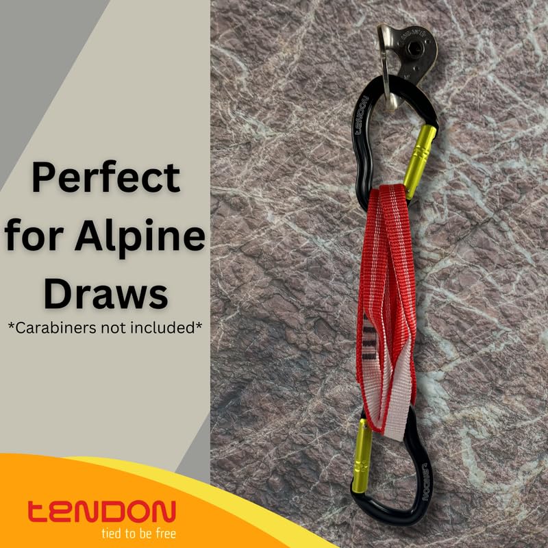 Tendon Nylon Sling - UIAA and CE Certified Rock Climbing Sling - Great for Anchors, Trad Climbing, and Alpine Draws - 16 mm x 180 cm