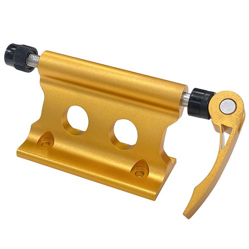 Sutekus Bike Fork Mount Universal Quick Release Fork Block Mounts Bicycle Car Roof Mount Rack for Truck Trailer Vans Vehicles (Gold)