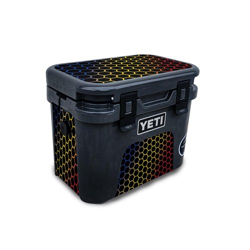 Skin Compatible with Yeti Roadie 15 Hard Cooler - Primary Honeycomb - Premium 3M Vinyl Protective Wrap Decal Cover - Easy to Apply | Crafted in The USA by MightySkins