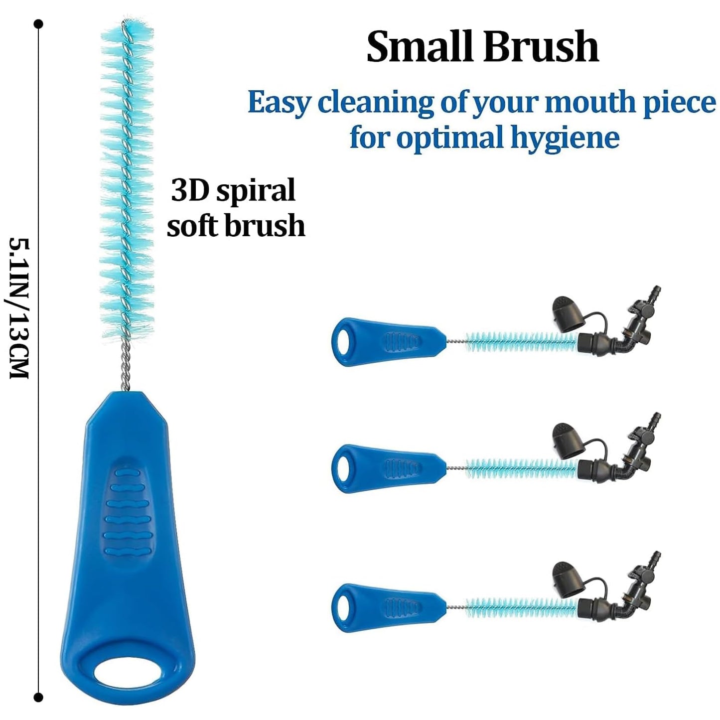 Hydration Bladder Cleaning Kit, Water Bladders Cleaner Set with Flexible Long Brush for Hose, Small Bite Valve Brush, Big Brush, Drying Collapsible Bladder Frame, Carrying Pouch (4 Pieces Set)