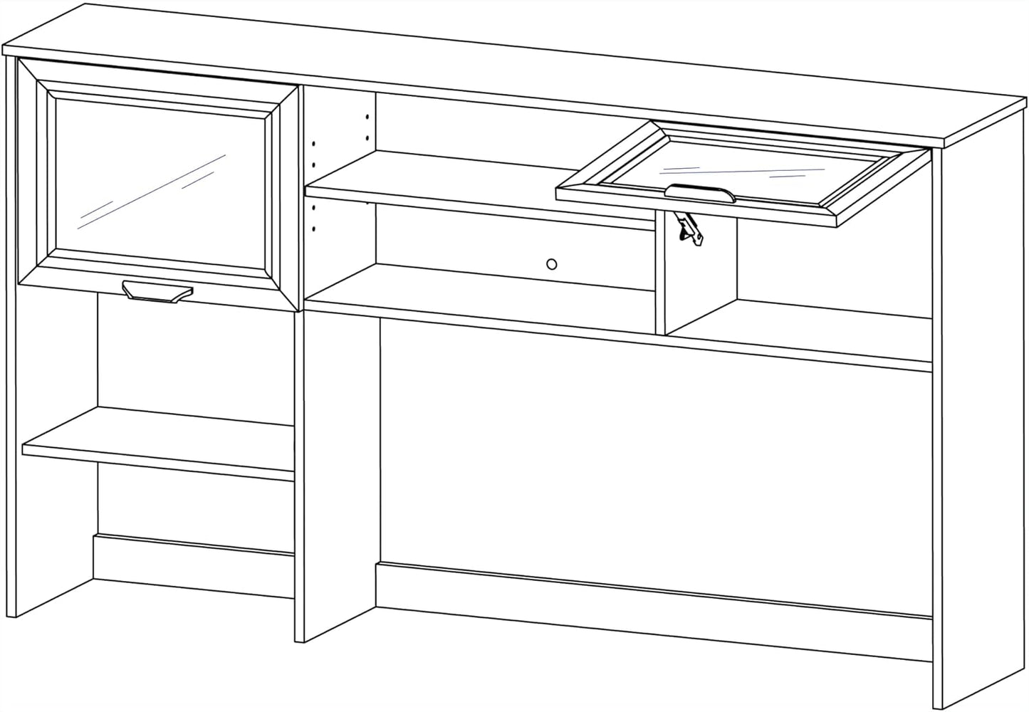 Realspace® Magellan Hutch For Corner/L-Desk, Honey Maple