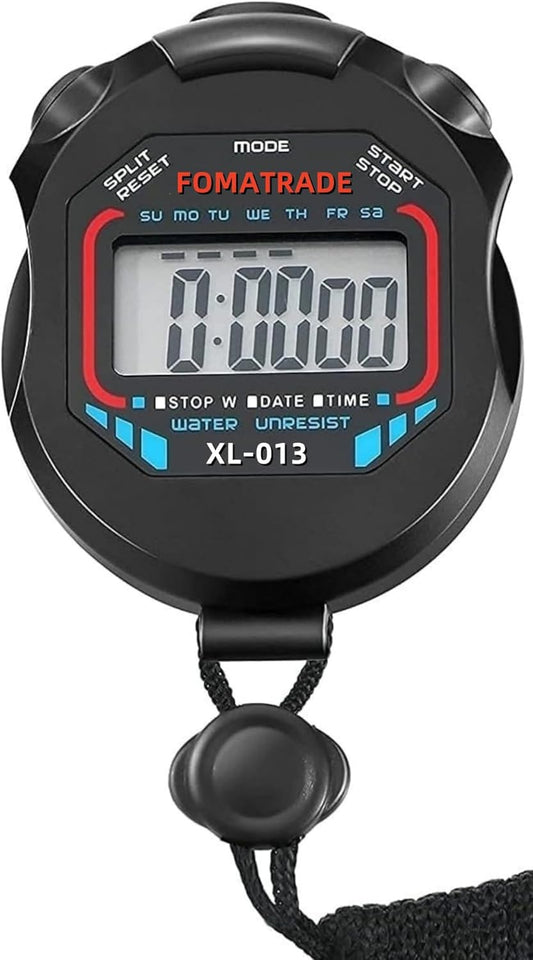 Fomatrade Stopwatch Digital Handheld Multi-Function Professional Handheld Electronic Digital LCD Chronograph Timer Stopwatch Sportwatch