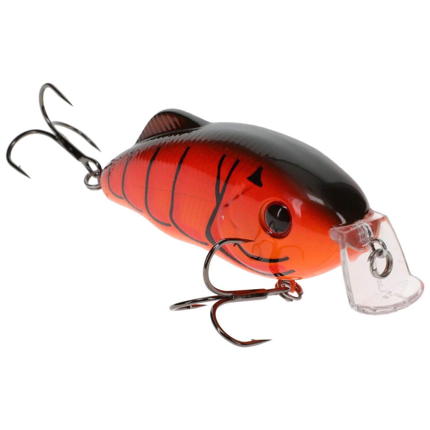 Strike King (HCHHJRS-900) Hybrid Hunter Jr Shallow Hard Bait Fishing Lure, Color 900 - Fire Craw, 3.5", 1/2 oz, Dives 1-3 Feet, 3D Eyes