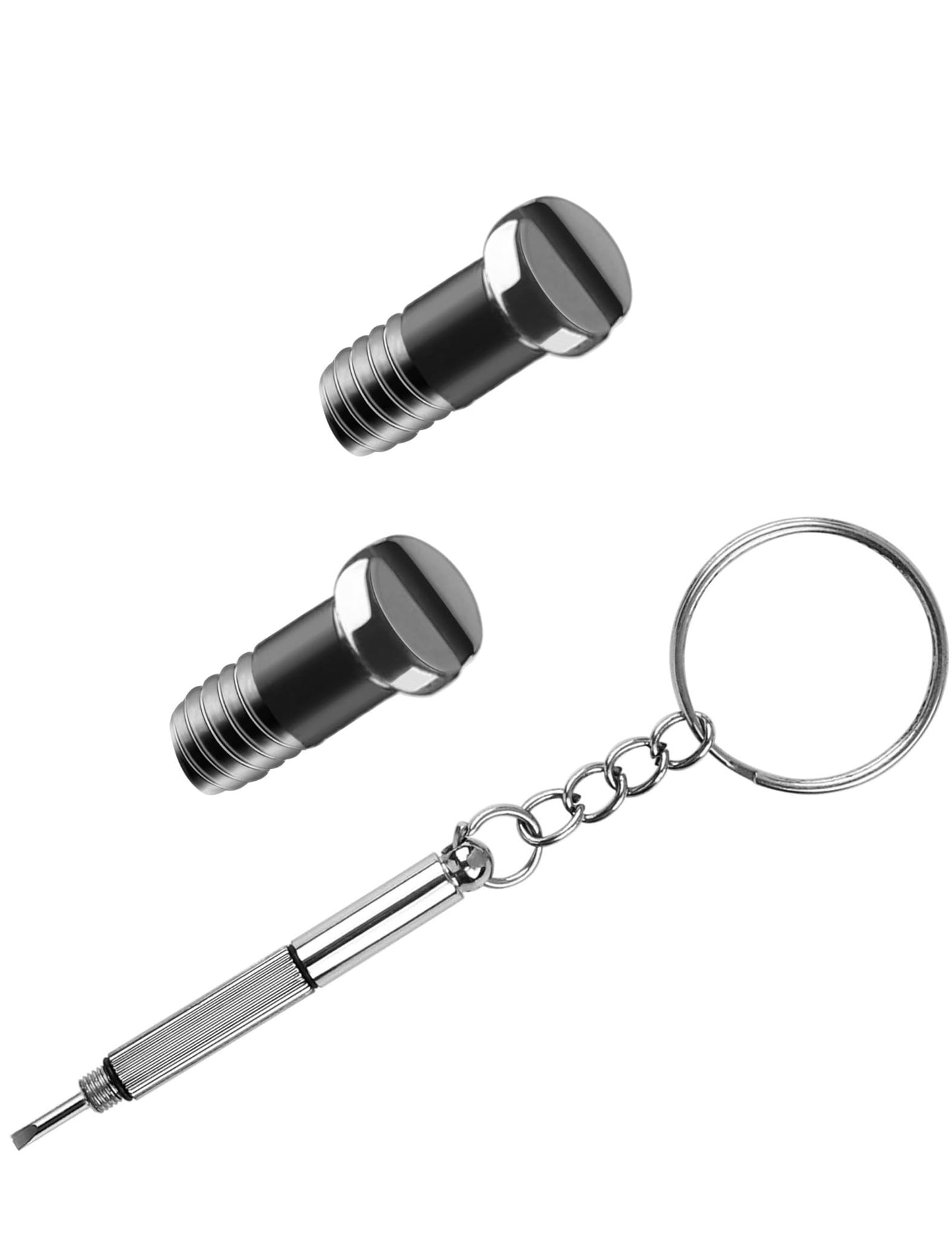 Glintbay 2 Pcs Flat Slotted Screws & 1 Pcs Multifunctional Screwdriver Set for RayBan RB8313/RB8313/RB3483/RB3364/RB3549/RB3569 Sunglasses