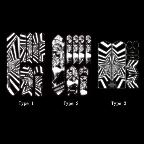 YIWENG Sticker, Reflective Bike Frame Stickers Mountain Bike Scratch Resistant Frame Protector Removable Sticker Road Bicycle Frame Adhesive Guard Cover