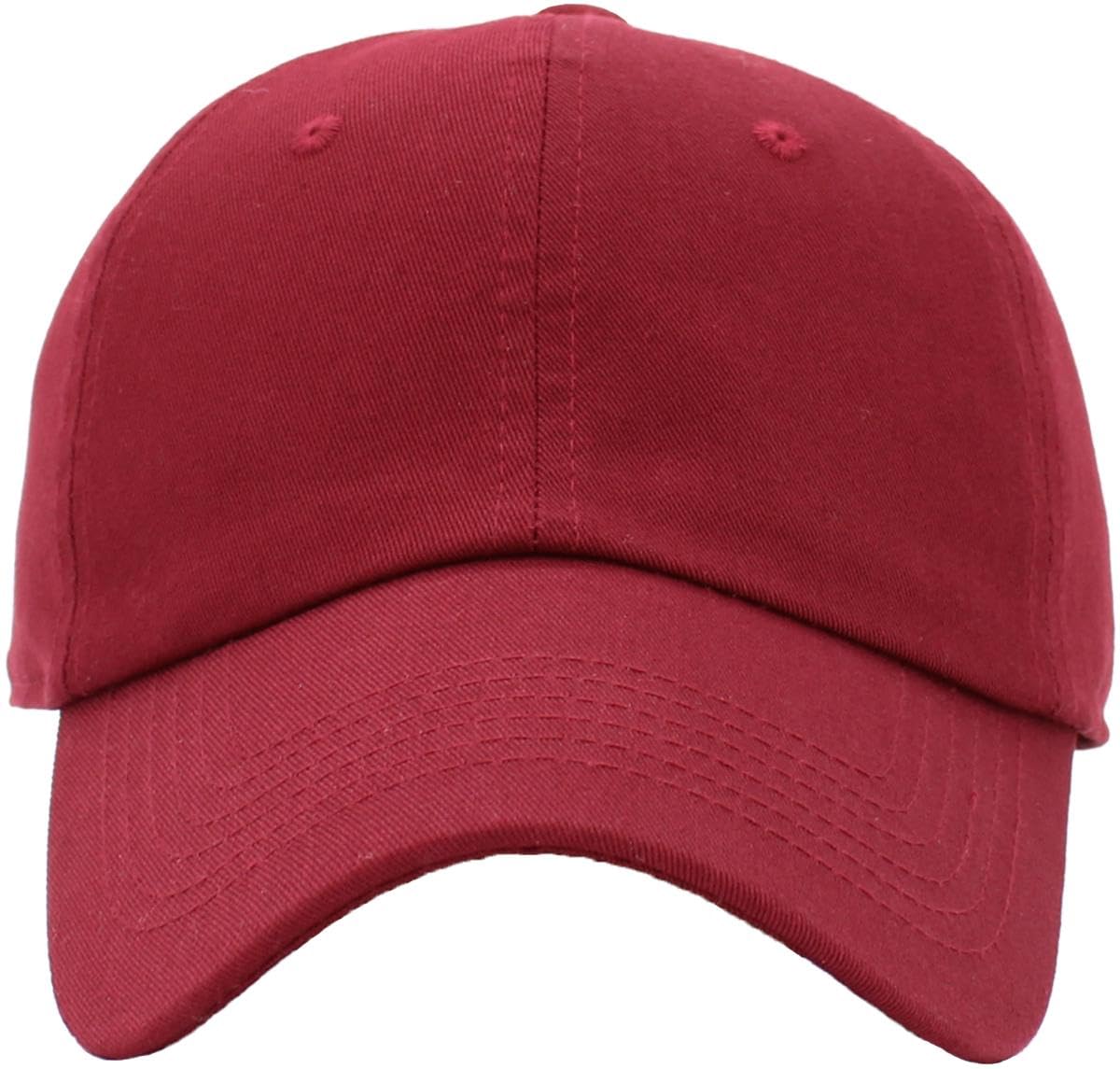 KBETHOS Classic Cotton Dad Hat, Burgundy, Adjustable