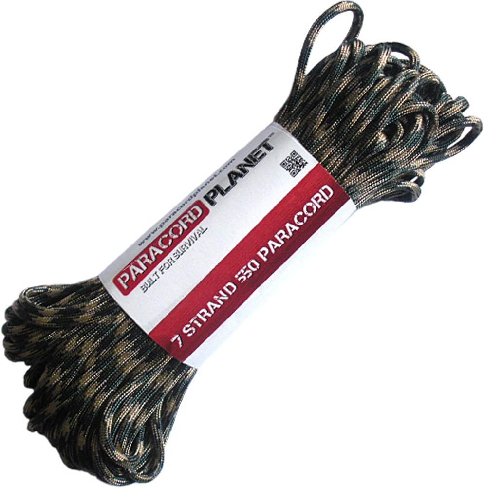 Paracord Planet 550 lb, 50' Foot Hank, Parachute Cord. Also Known as Paracord Rope, Parachute Rope, Utility Cord, Tactical Cord, and Military Cord. USA Made to Provide Durability and Strength.
