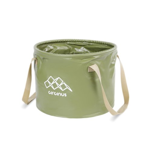 CIRCINUS Collapsible Water Bucket 5.28 gallons (20 liters) Portable wash Basin for Camping Fishing Travel Outdoor Gardening car Washing (Green)