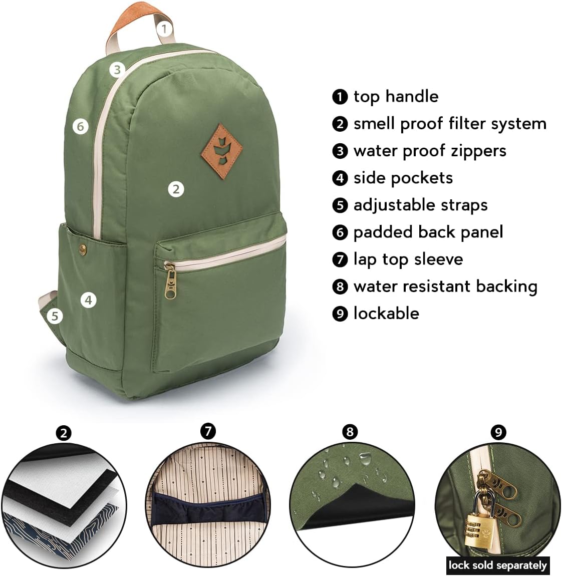 unisex adult Escort Smoke Backpack, Smoke, Mid Size US