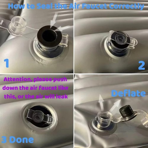 Berocia Heightened Truck SUV Car Air Mattress Back Seat Gap Pad Filler Extender Bed for Dogs Kids Adults Travel Sleeping Legs Foot Rest