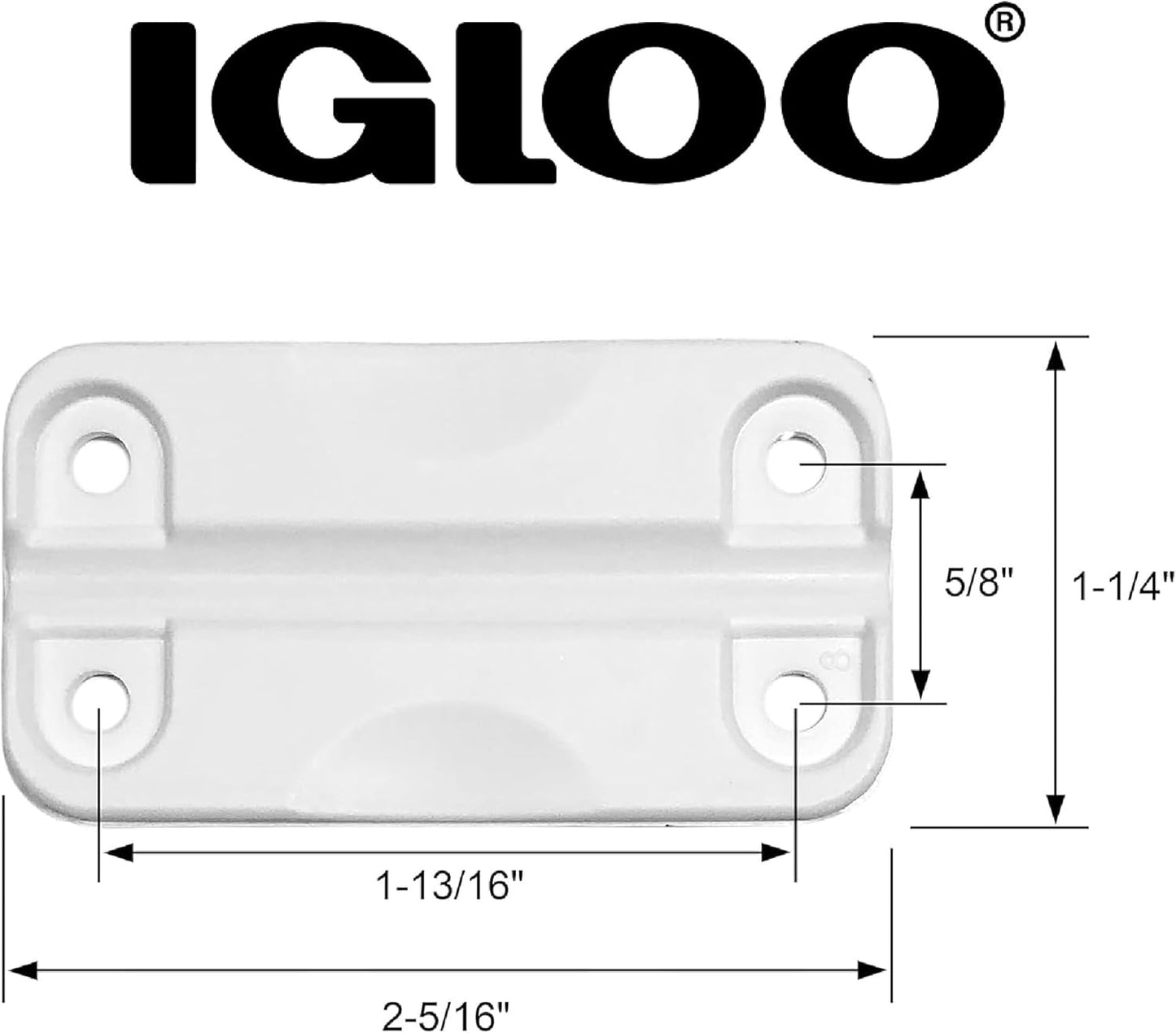 Igloo 24012 Plastic Hinges for Ice Chests (1-Pair), White, Standard Size, Contain UV Inhibitors