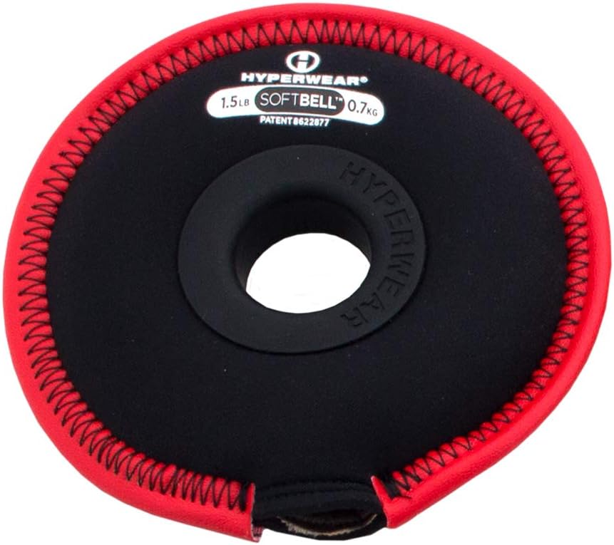 HYPERWEAR SoftBell Hand Weight Plates, Use Alone or with Handles for Dumbbells, Kettlebells & Barbells (1.5–10 lbs)