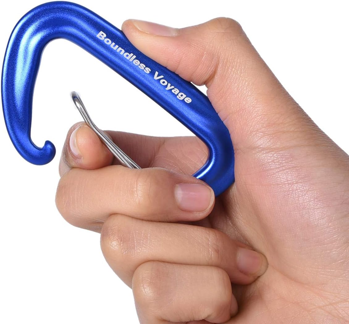 iBasingo Aluminum Alloy Carabiner Clips 12KN Keychain BV1026