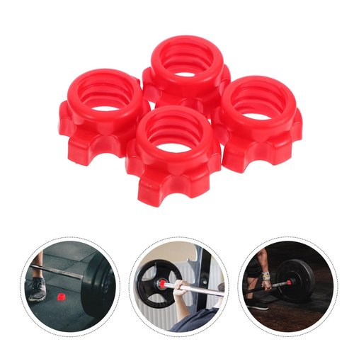 Yardwe 4 Pcs Dumbbell Bar Nut, Barbell Screw Clamps for Secure Weight Fixation, Home Fitness Equipment Accessories, Easy to Install, Fits 1 Inch Standard Bars