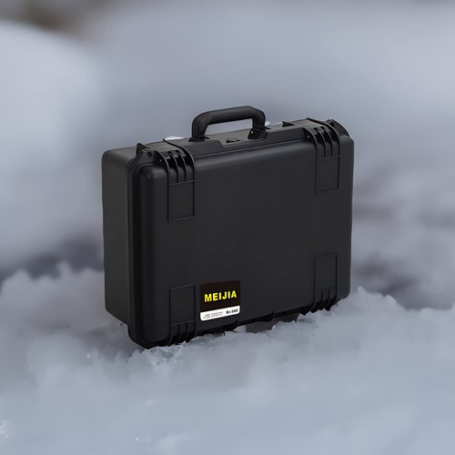 MEIJIA Portable Premium Waterproof Hard Compact Compact Case with customizable fit foam,Lightweight and Strong Design,21.2"x16.0"x8.3",Elegant Black
