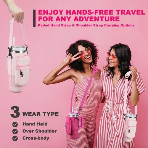 Deerhobbes Design your own Stanley Purse,Stanley Cup accessories-Stanley Purse Cup Holder-Gifts for 7 8 9 10 11 12 13 Year Old girl (K)