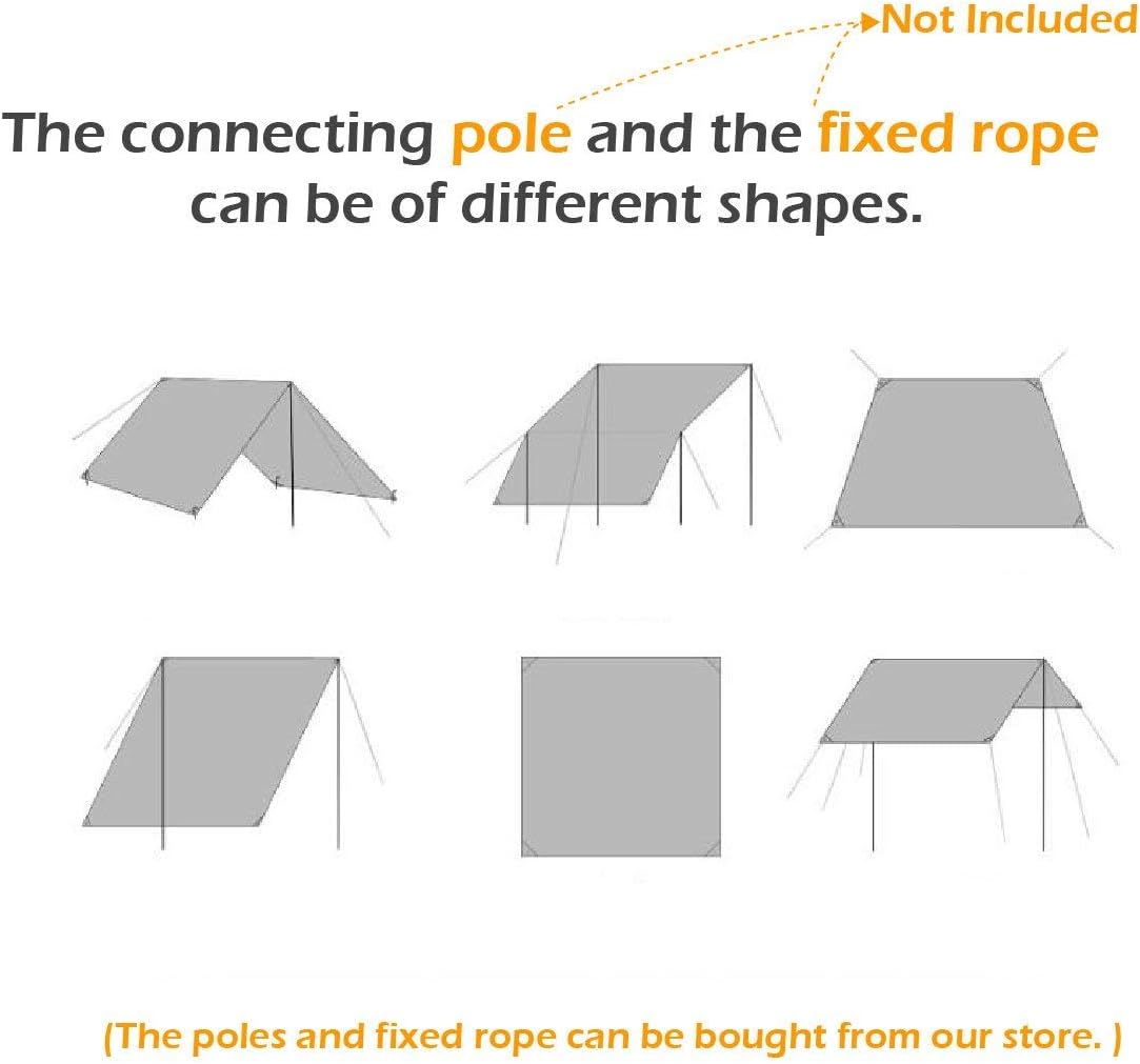 TRIWONDER Hammock Rain Fly Waterproof Tarp Camping Tent Footprint Ground Cloth Backpacking Tarp Camp Shelter Sunshade Mat for Outdoor Hiking Beach Picnic