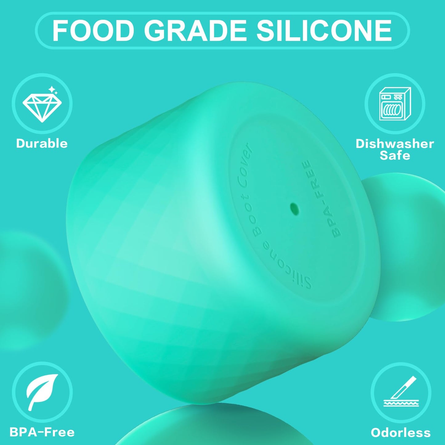 YOUCOX Silicone Boot for Owala Water Bottle 32 oz, Anti-Slip Protective Sleeve for FreeSip/Twist/Flip Stainless Steel Water Bottles, Bottom Cover for Owala Accessories, BPA Free, Dishwasher Safe