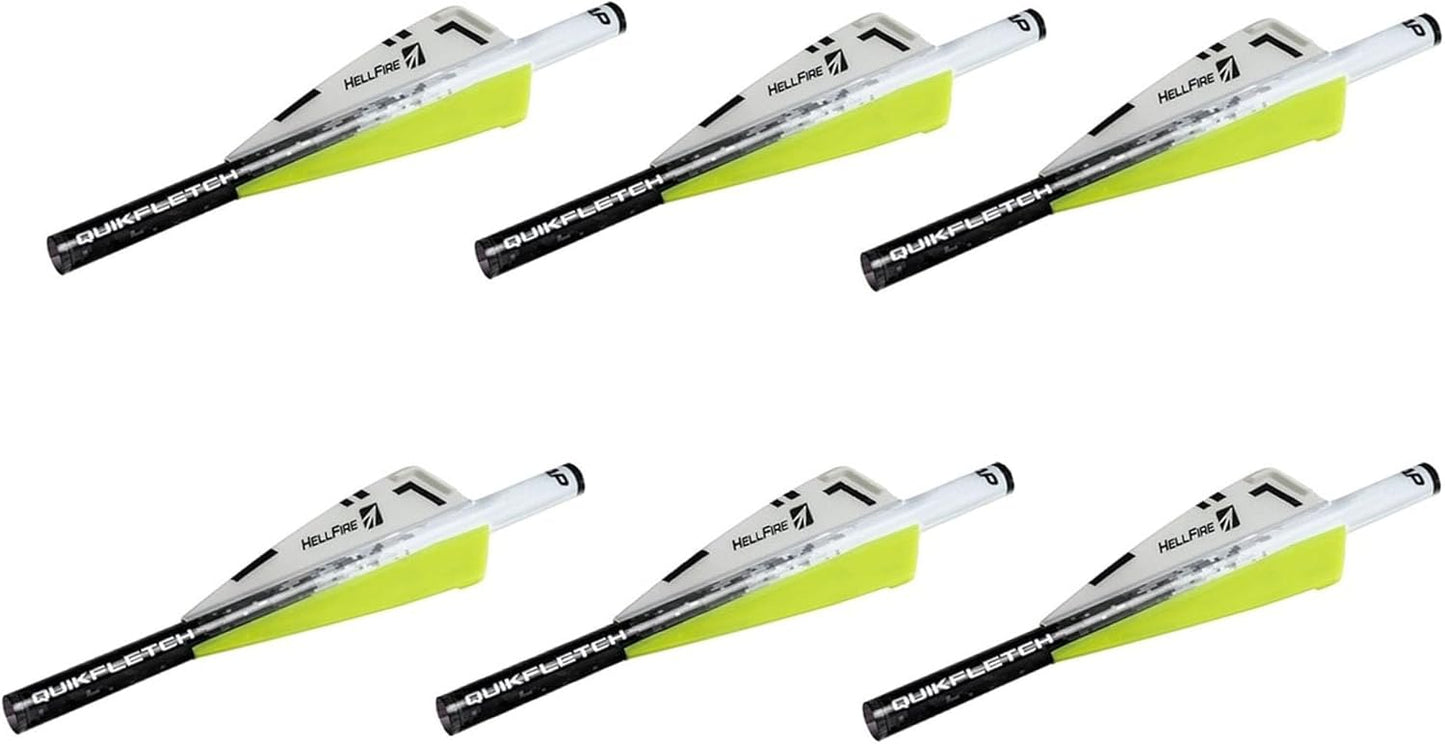 New Archery ProductsNew Archery Products Quickfletch 2" Hellfire Fletching (6 Pack) White, Green, Green