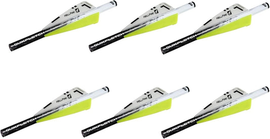 New Archery ProductsNew Archery Products Quickfletch 2" Hellfire Fletching (6 Pack) White, Green, Green