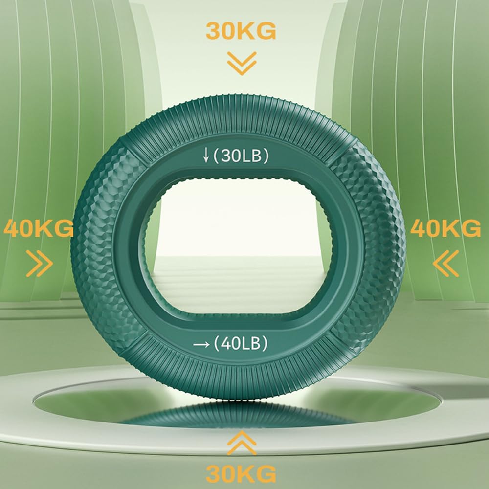 Hand Strengthener Grip 3 in 1 Rubber Circle Finger Wrist Exercise Squeezer 20 30 40 50 60 70 80 Pounds