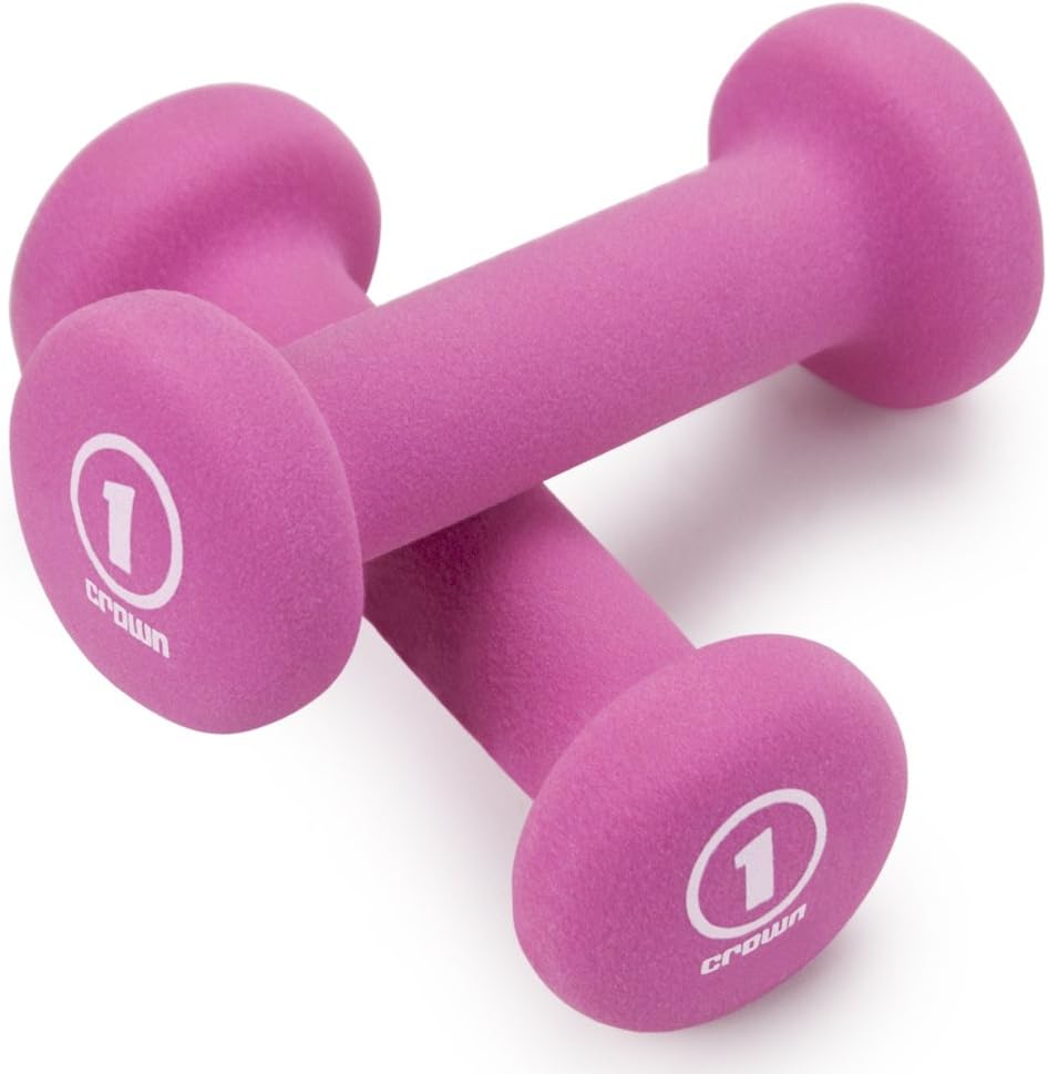 Crown Sporting Goods Neoprene Body Sculpting Hand Weights (1-Pair)
