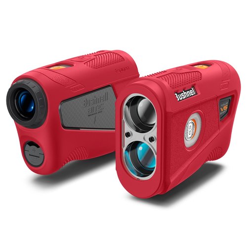 Spigen Golf Silicone Fit Rangefinder Case Designed for Bushnell Rangefinder Tour V6 Shift Protective Cover Carrying Case Golf Rangefinder Accessories - Red