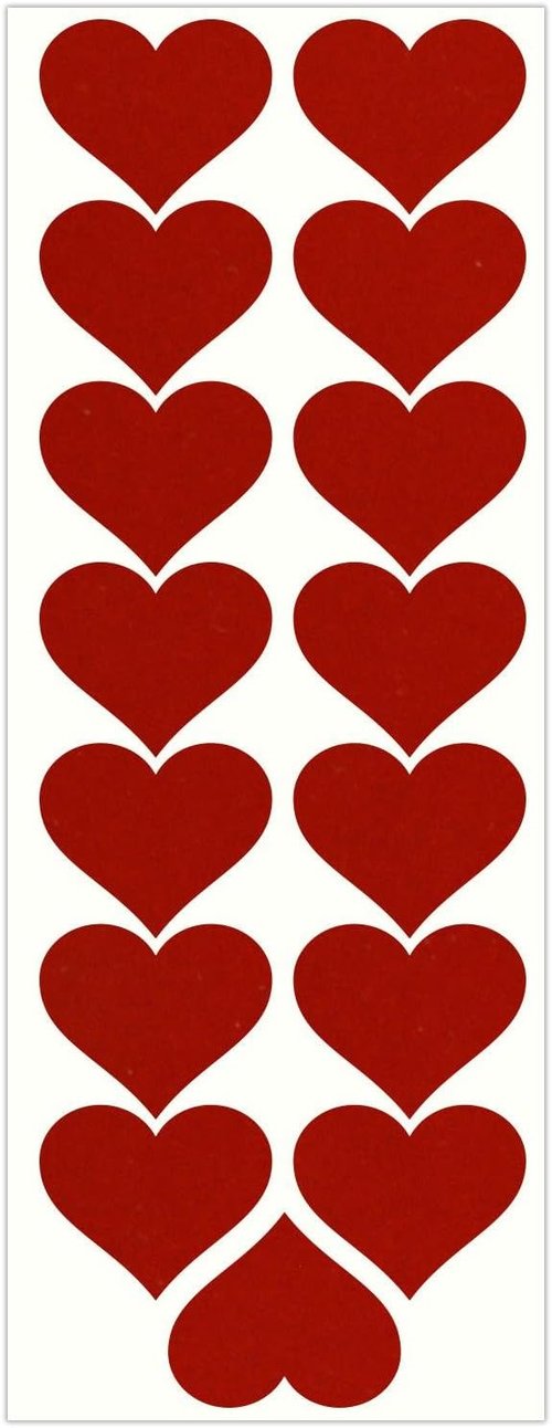 LiteMark Reflective 1.5 Inch Heart Sticker Decals, Love Sticker for Laptops, Phones