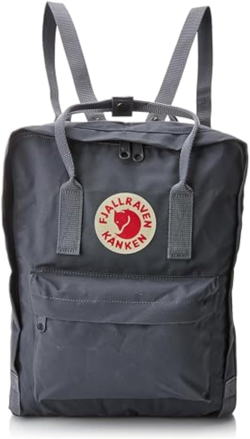 Fjällräven Kånken Unisex Travel Backpack - Side Slip Pocket - Adjustable Shoulder Straps - Dual Top Handles Super Grey One Size One Size