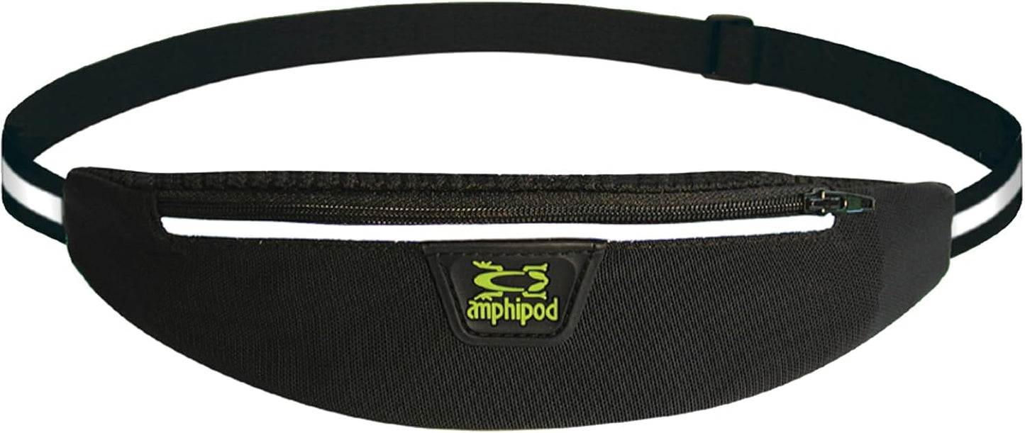 Amphipod AirFlow Viz-Lite Pack, High Visibility Reflective Waistpack for Running, Jogging & Walking, Men & Women - Black