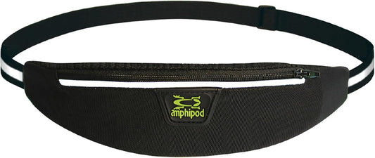 Amphipod AirFlow Viz-Lite Pack, High Visibility Reflective Waistpack for Running, Jogging & Walking, Men & Women - Black