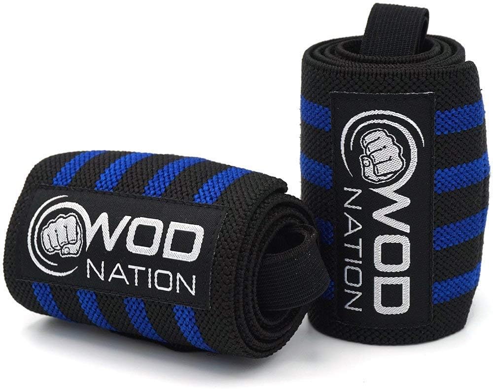 WOD Nation Wrist Wraps for Weightlifting & Strength Training – Professional Gym Straps w/Thumb Loop for Men & Women