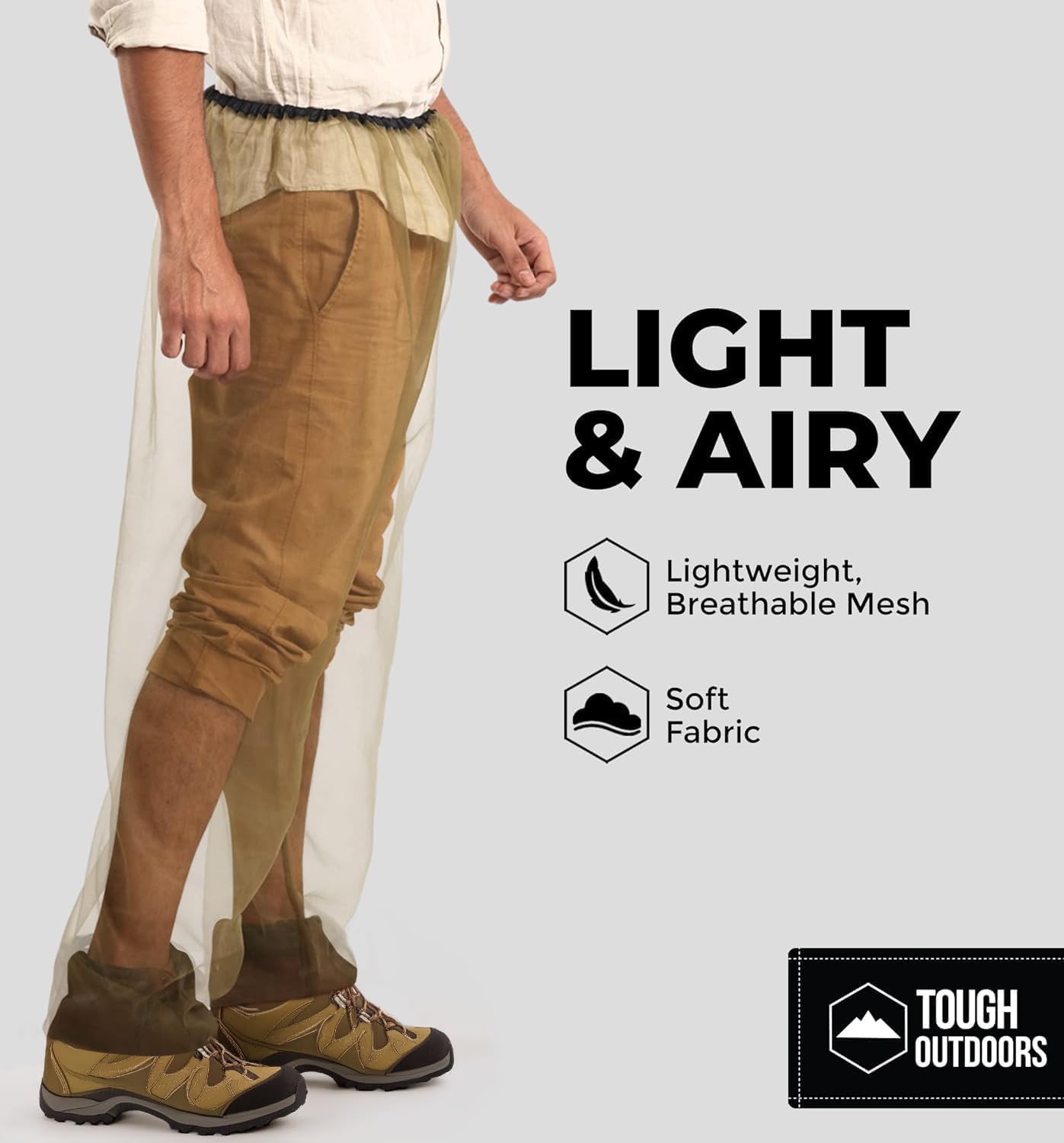 Tough Outfitters Mosquito Suit Jacket & Pants - Mosquito Repellent Clothing for Men & Women - Insect, Bug Proof Net Mesh Suit for Gardening & Outdoor - from Flies, Tick, Gnats - Large