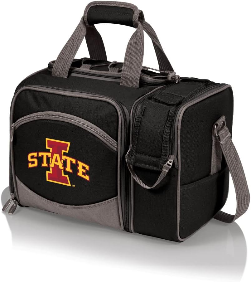 NCAA Malibu Cooler Picnic Basket - Insulated Tote with Complete Picnic Set