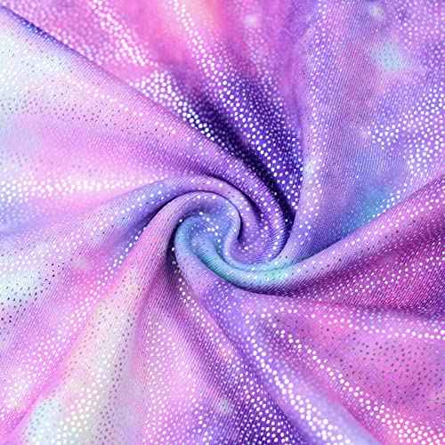 JiAmy Leotards for Girls Gymnastics, Long Sleeve Sparkly Dance Biketards with Shorts Ballet Tumbling Outfit for 3-12 Years