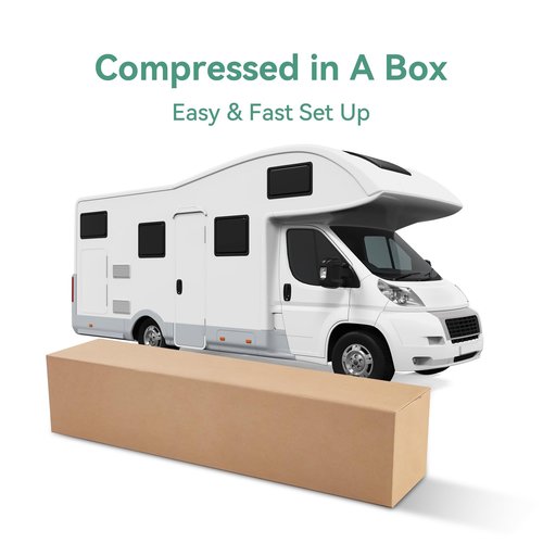Opoiar RV Mattress 10" King,Green Tea Medium Firm Memory Foam Mattress in a Box,Pressure Relief,Campers/Trailers/Trucks Mattress in a Box,CertiPUR-US Certified,Made in USA