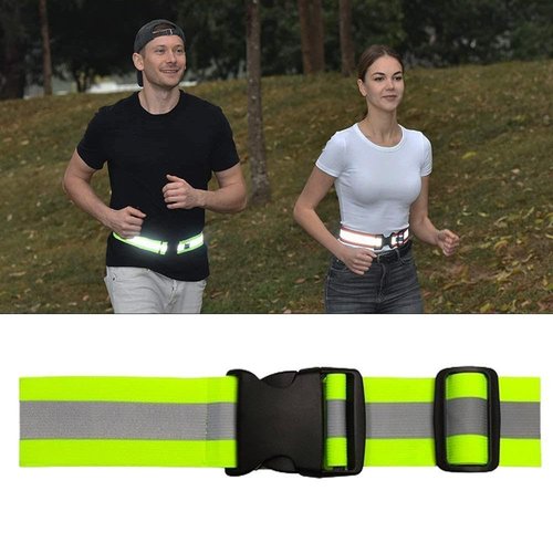 tianyamingyue Reflective Belt Elastic Armband Wristband Stretchy Safety Gear for Running Cycling Biking Walking Outdoor Activities Men Women