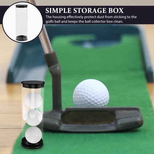 CLISPEED 2Pcs Golf Ball Display Cases, Plastic Clear Golf Ball Holders Portable Golf Ball Cases Golf Ball Organizers