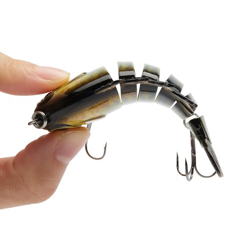BASSDASH SwimPanfish Multi Jointed Panfish Bluegill Swimbaits Hard Topwater Bass Lures Fishing Lure Crank Saltwater 3.5in/0.85oz,Pack of 4