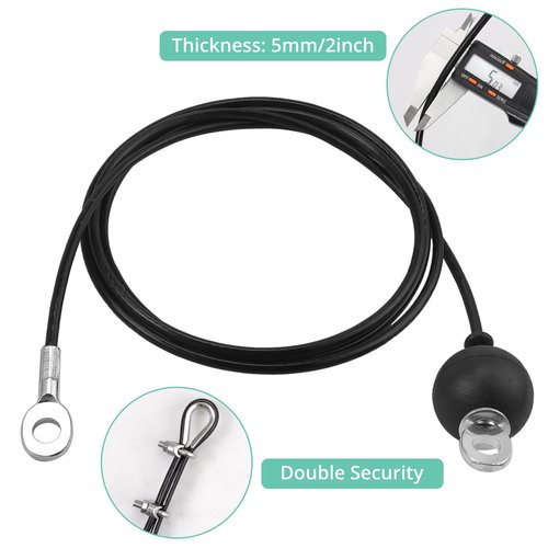 VINTEAM Pulley System, Pulley Cable Machine DIY Workout Accessories with Tricep Rope, LAT Pull Down Bar, Gym Cable for Triceps Extensions, Biceps Curl, Forearm (Tricep Rope +Straight Bar)
